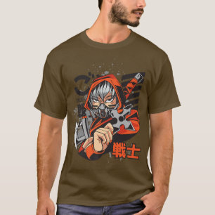 Samurai Girl Anime Ninja Girl Japanese Ninja T-Shirt