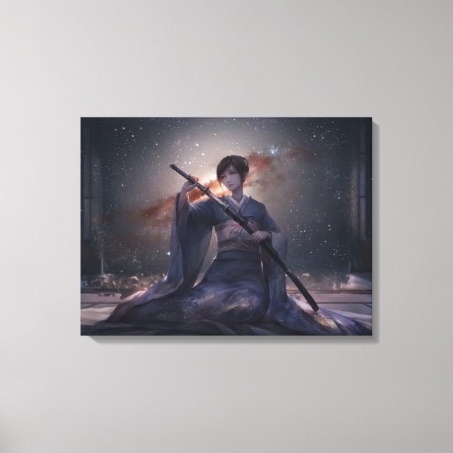 Samurai Girl Canvas Print (Front)