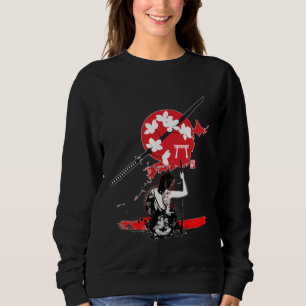 Samurai Girl warrior bushido code Japanese swordsm Sweatshirt