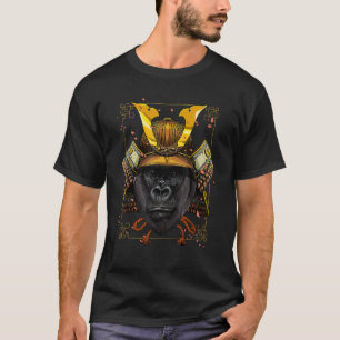Samurai Gorilla Ape Japanese Warrior Bushido Japan T-Shirt