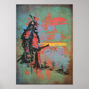 Samurai Graphic Print