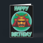 Samurai Helmet Birthday Card<br><div class="desc">Samurai are cool,  and so are birthdays. So wish that special someone a happy birthday with this scary samurai helmet card. Let that special person know just how cool you think they are.  This card also features a changeable message inside so you can say exactly what you want to.</div>