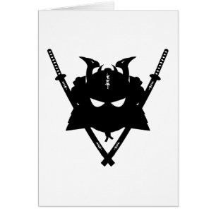 Samurai Helmet & Swords Card