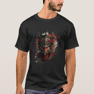 Samurai Helmet Warrior Bushido Oni Mask Japanese C T-Shirt