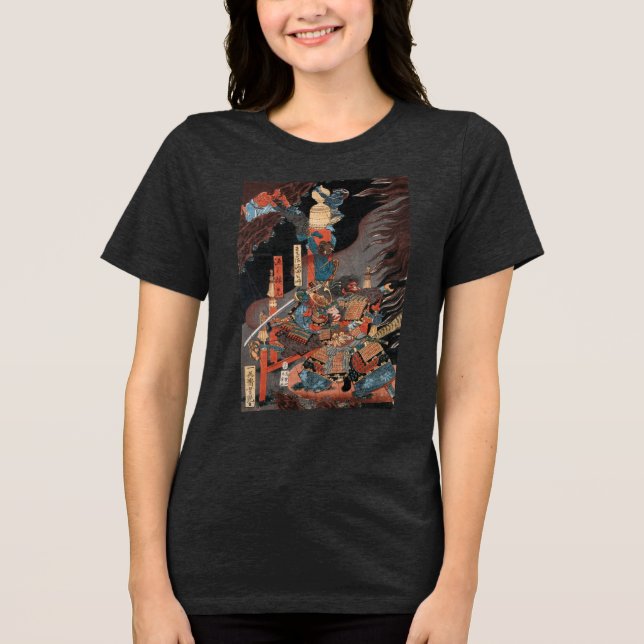 Samurai Hero Minamoto no Yorimitsu Tri-Blend Shirt (Front)