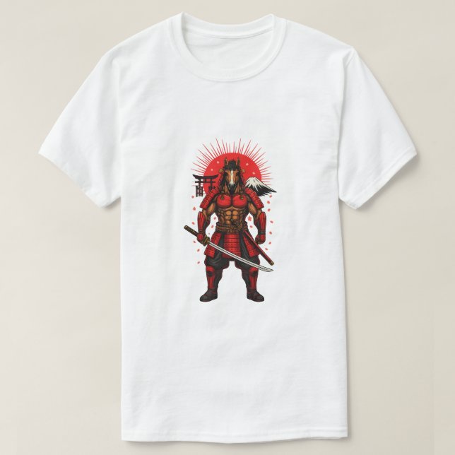 Samurai Horse Warrior – Japanese Muscle Art 2026 Y T-Shirt (Design Front)
