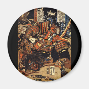 Samurai in Combat, circa 1800's Magnet