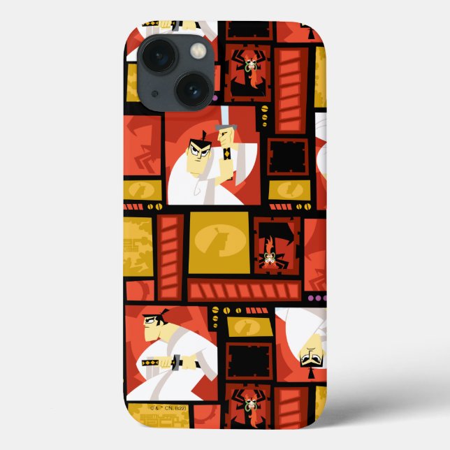 Samurai Jack & Aku Character Art Panel Pattern Case-Mate iPhone Case (Back)