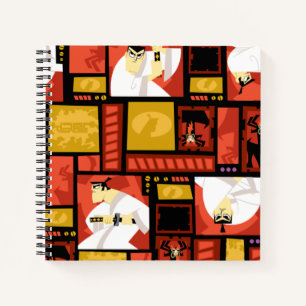 Samurai Jack & Aku Character Art Panel Pattern Notebook