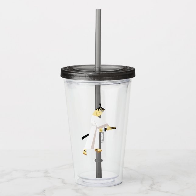 Samurai Jack Drawing Sword Acrylic Tumbler (Front)