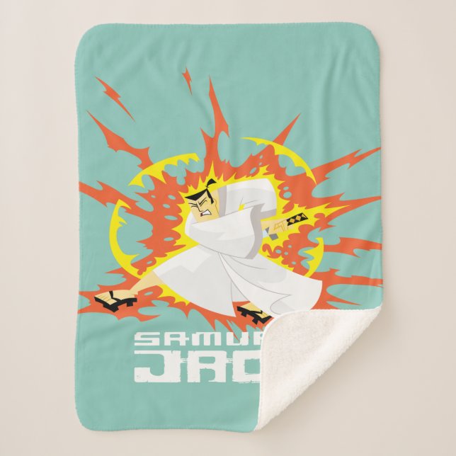 Samurai Jack Energy Graphic Sherpa Blanket (Front)