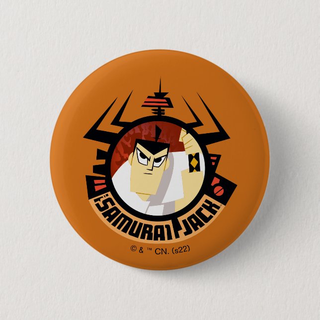 Samurai Jack In Aku Futuristic Frame 6 Cm Round Badge (Front)