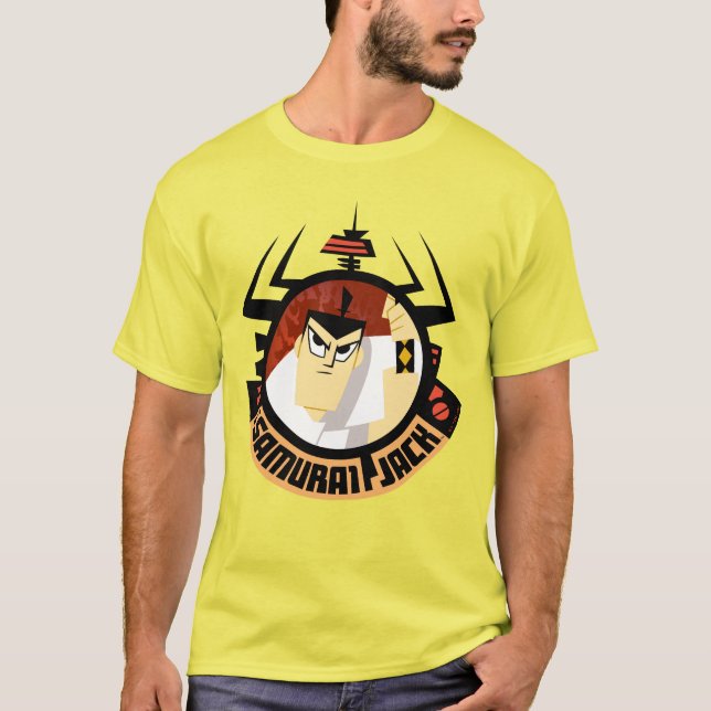 Samurai Jack In Aku Futuristic Frame T-Shirt (Front)
