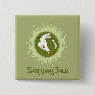 Samurai Jack Leaping Graphic 15 Cm Square Badge