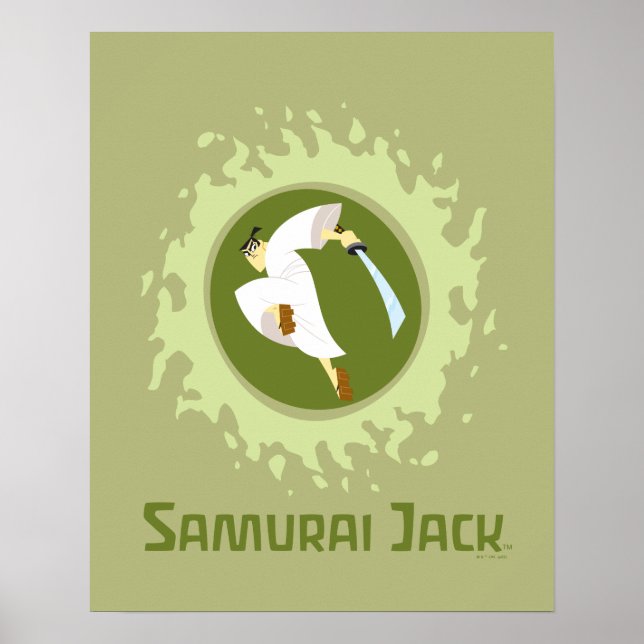 Samurai Jack Leaping Graphic Poster (Front)