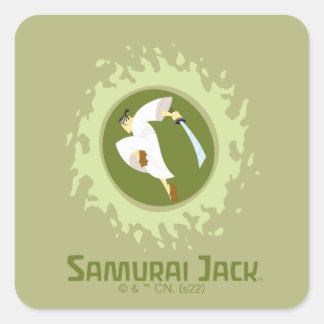 Samurai Jack Leaping Graphic Square Sticker
