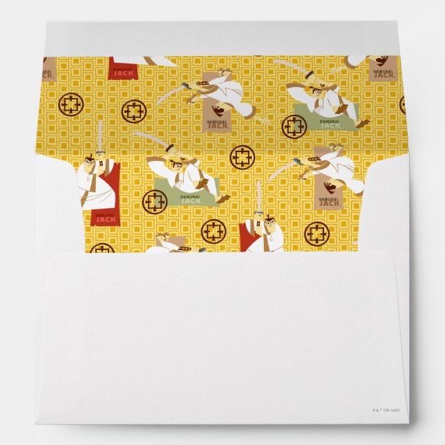Samurai Jack Sword Poses Character Art Pattern Envelope (Back (Bottom))
