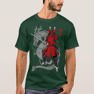 Samurai japan dragon ninja katana design T-Shirt