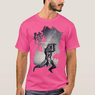 Samurai Japanese Bushido Warrior, Katana Sword Ret T-Shirt