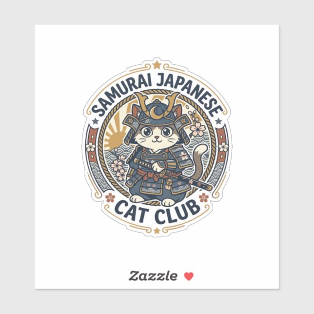 Samurai Japanese Cat POD Vector Art - Samurai Japa (Sheet)