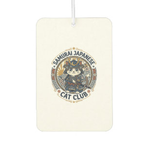 Samurai Japanese Cat POD Vector Art - Samurai Japa Car Air Freshener