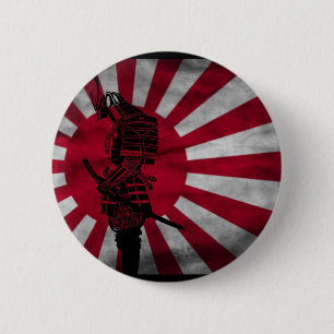 Samurai Japanese flag 6 Cm Round Badge