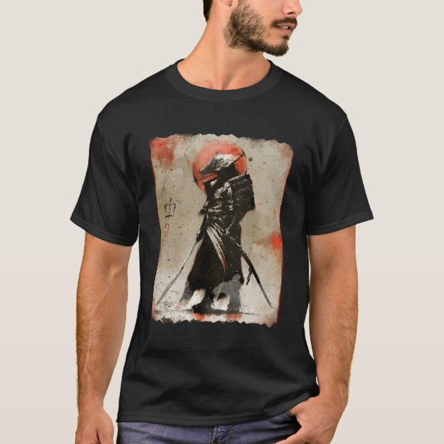 Samurai Japanese Print Bushido T-Shirt (Front)