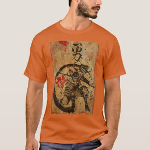 Samurai Japanese Retro Art Print Bushido Japan War T-Shirt