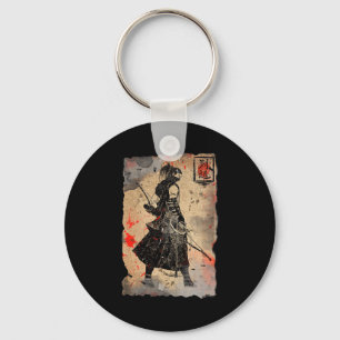 Samurai Japanese Retro Art Print Bushido Premium T Key Ring