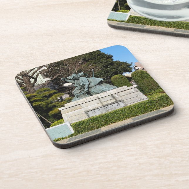 Samurai Kamakura Gongoro Kagemasa Kabuki Statue Coaster (Left Side)
