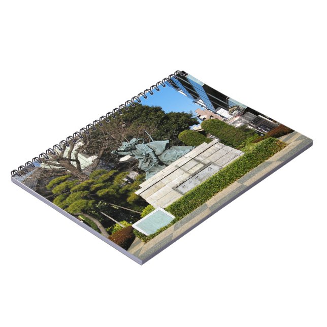 Samurai Kamakura Gongoro Kagemasa Kabuki Statue Notebook (Left Side)