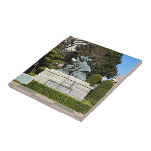 Samurai Kamakura Gongoro Kagemasa Kabuki Statue Tile