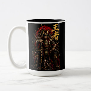 Samurai King – Throne of Swords Japanese Warrior Two-Tone Coffee Mug