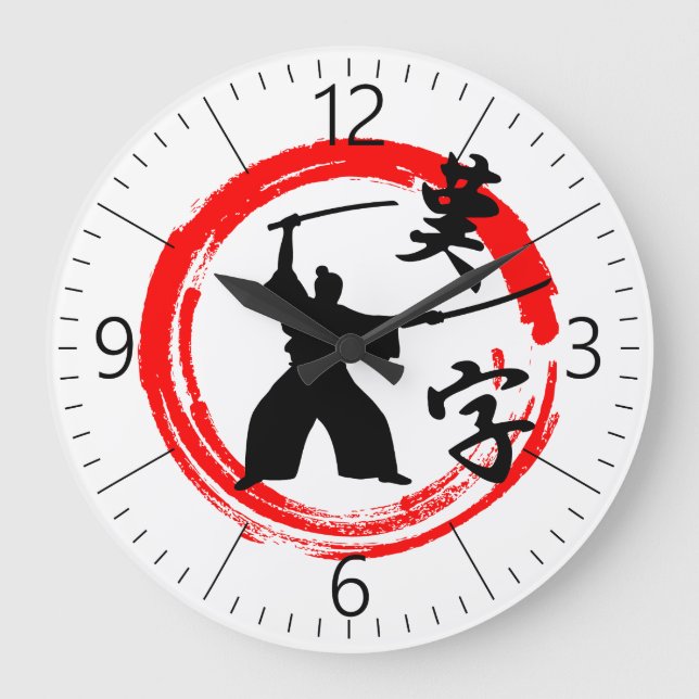 samurai large clock (Front)