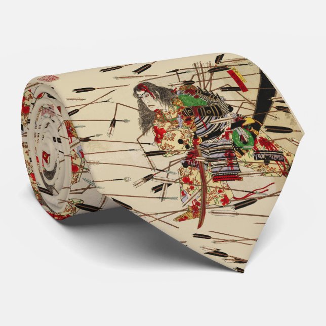SAMURAI MASATSURA IS FIGHTING IN SHOWER OF ARROWS TIE (Rolled)