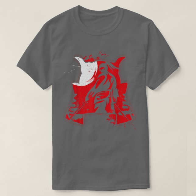 Samurai Mask Shirt Samurai Swords Bushido Samurai  (Design Front)