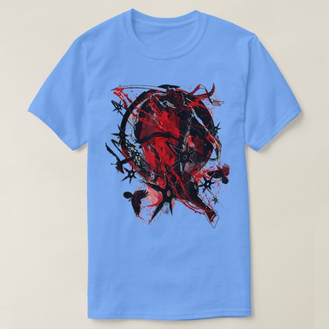 samurai ninja Samurai Katana Ramen Ninja Kimono T-Shirt (Design Front)