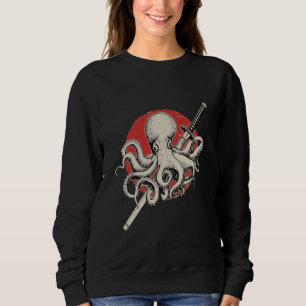 Samurai Octopus Katana Sword Japanese Sun Art Sweatshirt