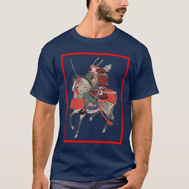 samurai on horse back T-Shirt (Front)