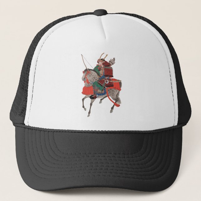 Samurai on Horseback Trucker Hat (Front)