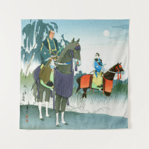 Samurai on Horses Hasegawa Sadanobu III 1950s Tapestry