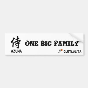 Samurai One Big Family Donation Sticker