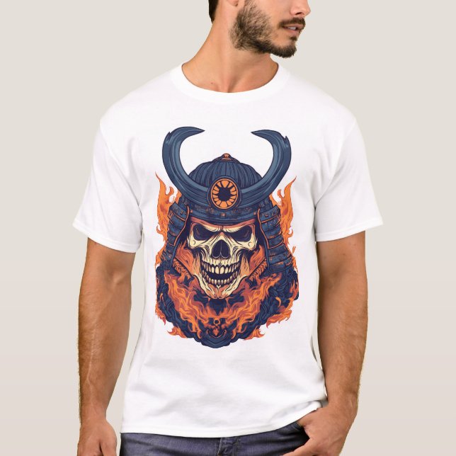 Samurai Oni Skull T-Shirt (Front)