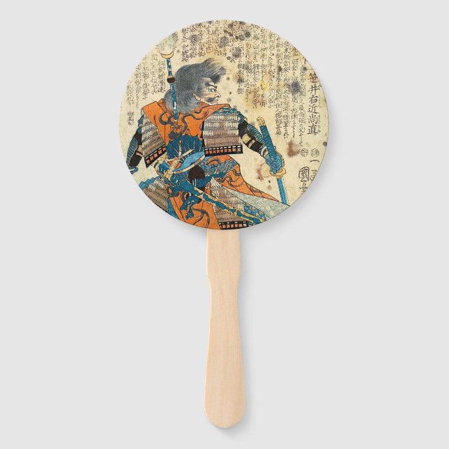 Samurai Orenji Hand Fan (Front)