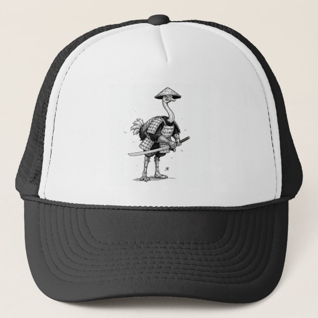 Samurai Ostrich Trucker Hat (Front)