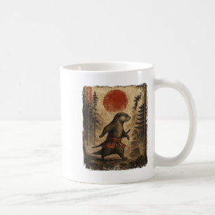 Samurai Otter Japanese Vintage Funny Gifts Graphic Coffee Mug