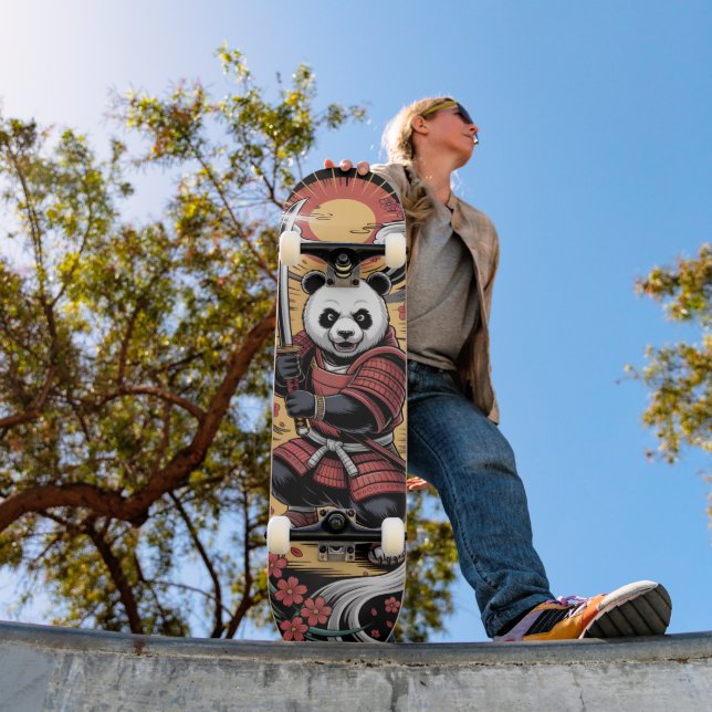 Samurai Panda Bear warrior Skateboard (Outdoor 1)
