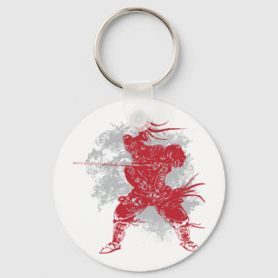 Samurai Pose Key Ring