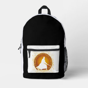 samurai printed backpack