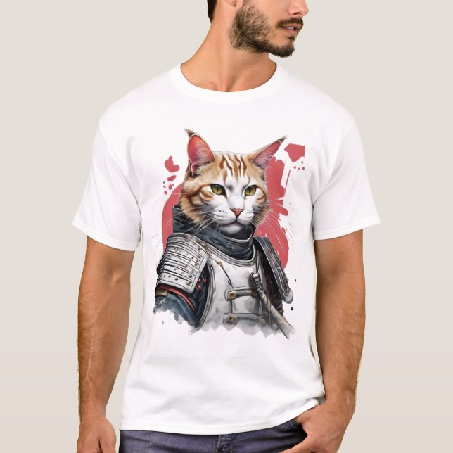 Samurai Punk Cat T-Shirt (Front)